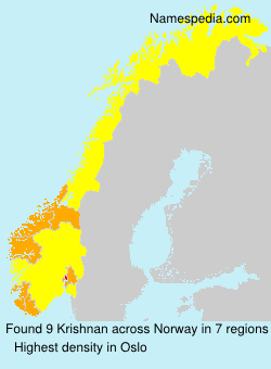 Surname Krishnan in Norway Surname Krishnan in Norway