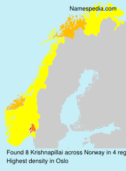 Surname Krishnapillai in Norway Surname Krishnapillai in Norway