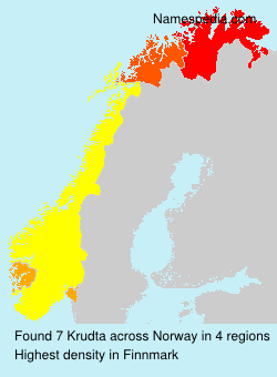 Surname Krudta in Norway Surname Krudta in Norway