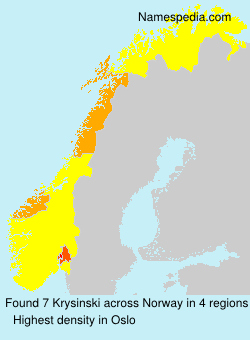 Surname Krysinski in Norway Surname Krysinski in Norway