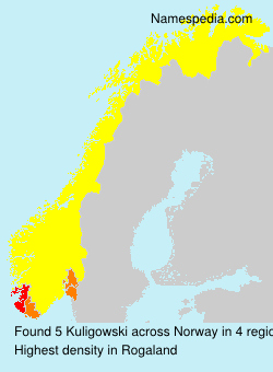 Surname Kuligowski in Norway Surname Kuligowski in Norway