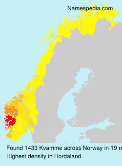 Surname Kvamme in Norway Surname Kvamme in Norway