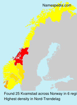 Surname Kvamstad in Norway Surname Kvamstad in Norway