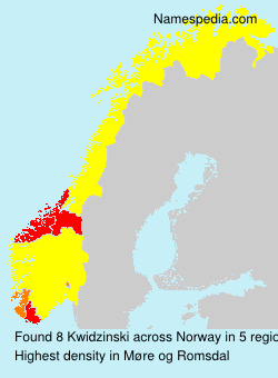 Surname Kwidzinski in Norway Surname Kwidzinski in Norway