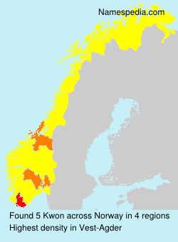 Surname Kwon in Norway Surname Kwon in Norway