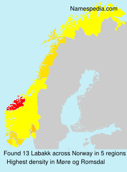 Surname Labakk in Norway Surname Labakk in Norway