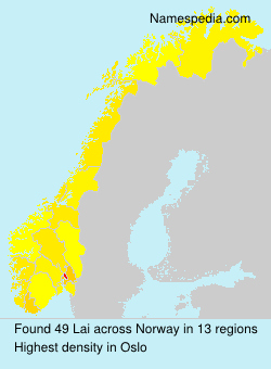 Surname Lai in Norway