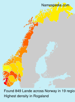 Surname Lande in Norway Surname Lande in Norway