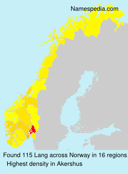 Surname Lang in Norway Surname Lang in Norway
