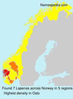 Surname Lapenas in Norway Surname Lapenas in Norway