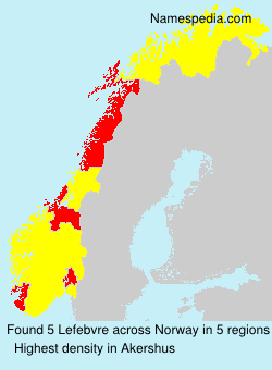 Surname Lefebvre in Norway Surname Lefebvre in Norway