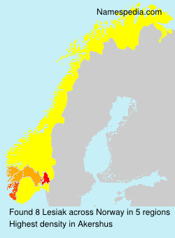 Surname Lesiak in Norway Surname Lesiak in Norway