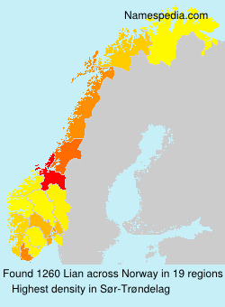 Surname Lian in Norway Surname Lian in Norway