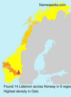 Surname Lidstrom in Norway Surname Lidstrom in Norway