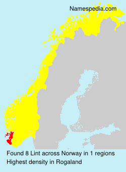 Surname Lint in Norway Surname Lint in Norway