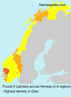Surname Lipinska in Norway Surname Lipinska in Norway