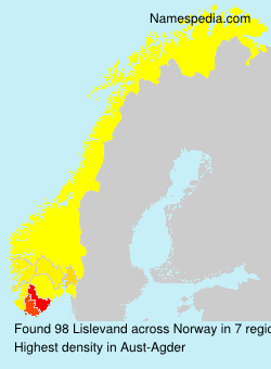 Surname Lislevand in Norway Surname Lislevand in Norway