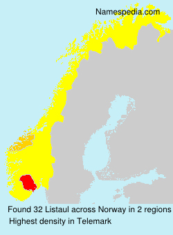 Surname Listaul in Norway Surname Listaul in Norway