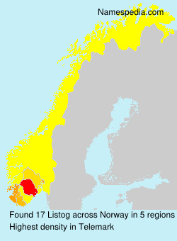 Surname Listog in Norway Surname Listog in Norway