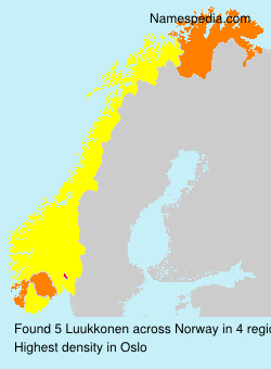 Surname Luukkonen in Norway Surname Luukkonen in Norway
