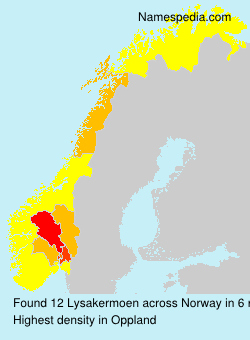 Surname Lysakermoen in Norway Surname Lysakermoen in Norway