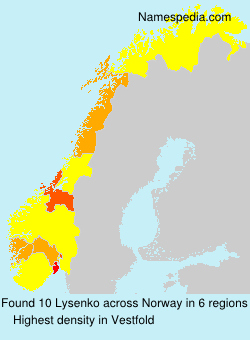 Surname Lysenko in Norway Surname Lysenko in Norway