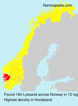 Surname Lyssand in Norway Surname Lyssand in Norway
