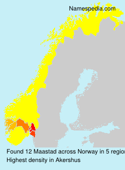 Surname Maastad in Norway