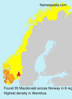Surname Macdonald in Norway Surname Macdonald in Norway