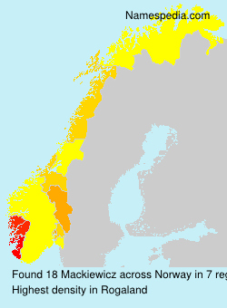 Surname Mackiewicz in Norway Surname Mackiewicz in Norway