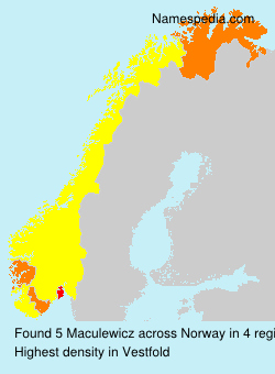 Surname Maculewicz in Norway Surname Maculewicz in Norway