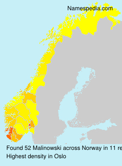 Surname Malinowski in Norway Surname Malinowski in Norway