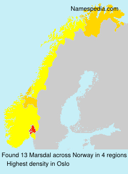 Surname Marsdal in Norway Surname Marsdal in Norway