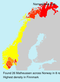Surname Matheussen in Norway Surname Matheussen in Norway