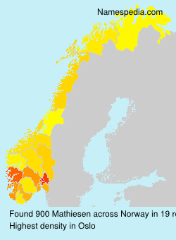 Surname Mathiesen in Norway Surname Mathiesen in Norway