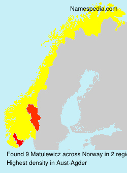 Surname Matulewicz in Norway Surname Matulewicz in Norway