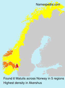 Surname Matulis in Norway Surname Matulis in Norway