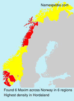Surname Maxim in Norway Surname Maxim in Norway