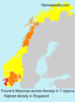 Surname Mazonas in Norway Surname Mazonas in Norway