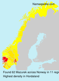 Surname Mazurek in Norway Surname Mazurek in Norway