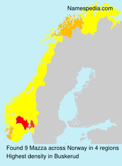 Surname Mazza in Norway Surname Mazza in Norway