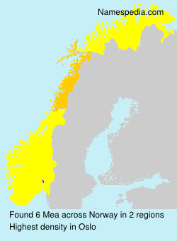 Surname Mea in Norway Surname Mea in Norway