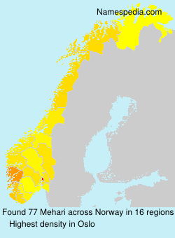Surname Mehari in Norway Surname Mehari in Norway