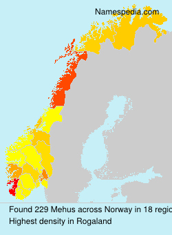 Surname Mehus in Norway Surname Mehus in Norway