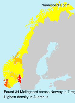 Surname Mellegaard in Norway Surname Mellegaard in Norway