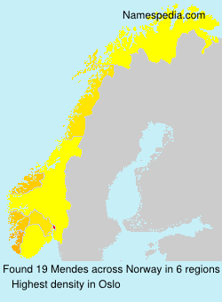 Surname Mendes in Norway Surname Mendes in Norway