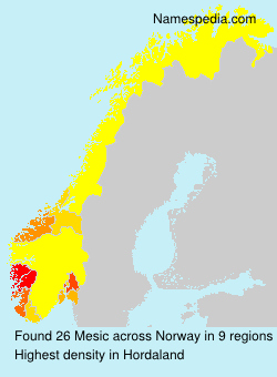 Surname Mesic in Norway Surname Mesic in Norway