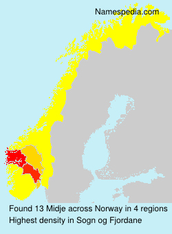Surname Midje in Norway Surname Midje in Norway