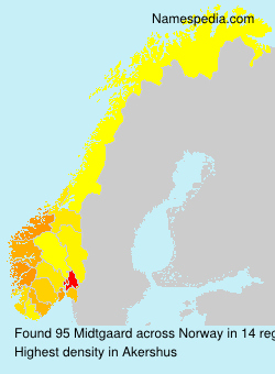 Surname Midtgaard in Norway Surname Midtgaard in Norway