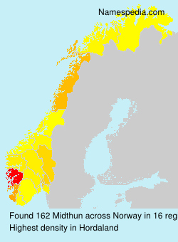 Surname Midthun in Norway Surname Midthun in Norway